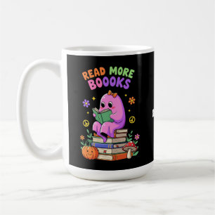 Taza De Café Fantasma lindo "Leer más libros" Funny Halloween