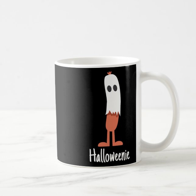 Taza De Café Fantasma Perro caliente Halloweenie Costume Fun Fo (Derecha)