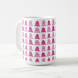 Taza De Café Fantasma rosa de Halloween