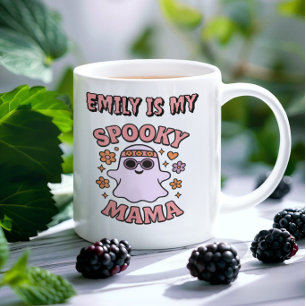 Taza De Café Fantasma rosa mami cute pastel