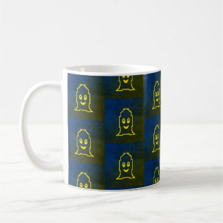 Taza De Café Fantasma sonriente lindo
