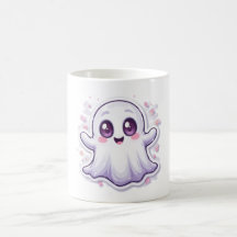 Fantasma suave con ojos brillantes Mug Kawaii Hall