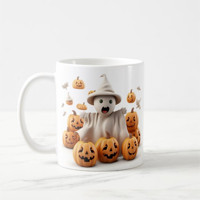Taza De Café Fantasma y calabaza (Izquierda)