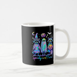 Taza De Café Fantasma Y Fértil Halloween Raccoon Witch Ghost Ja