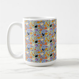 Taza De Café Fantasmas, Calabazas, Gatos y Diseño Continuo Espe