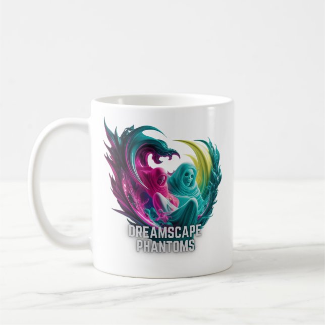 Taza De Café Fantasmas de ensueño - Surrealismo espectral (Izquierda)