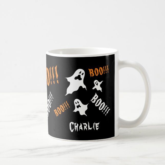 Taza De Café Fantasmas de Halloween fantasmas personalizados ca (Derecha)