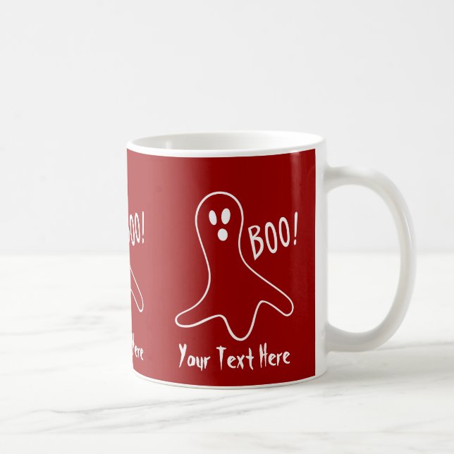 Taza De Café fantasmas divertidos gritando bromas de halloween (Derecha)