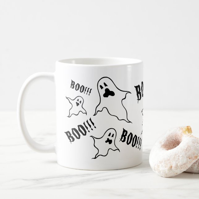 Taza De Café Fantasmas espeluznantes de Halloween (Con donut)