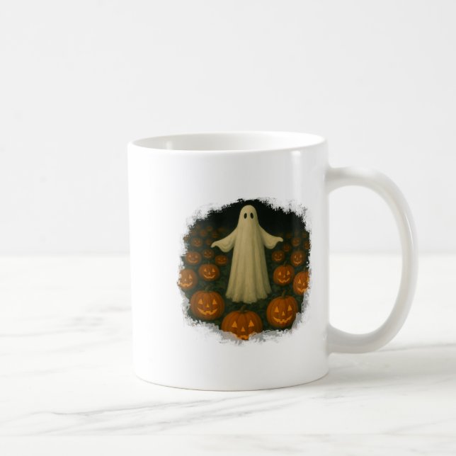 Taza De Café ¡Fantasmas Y Calabazas! Halloween! (Derecha)