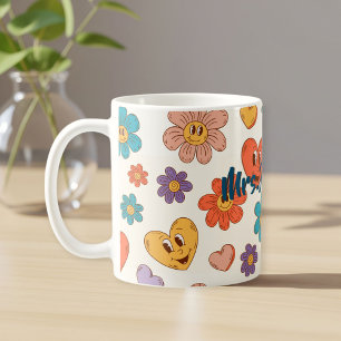 Taza De Café Fantastic personalized retro teacher mug with name
