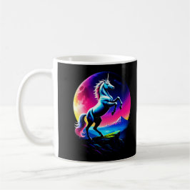 Taza De Café Fantastical Colorful Unicorn Wilderness