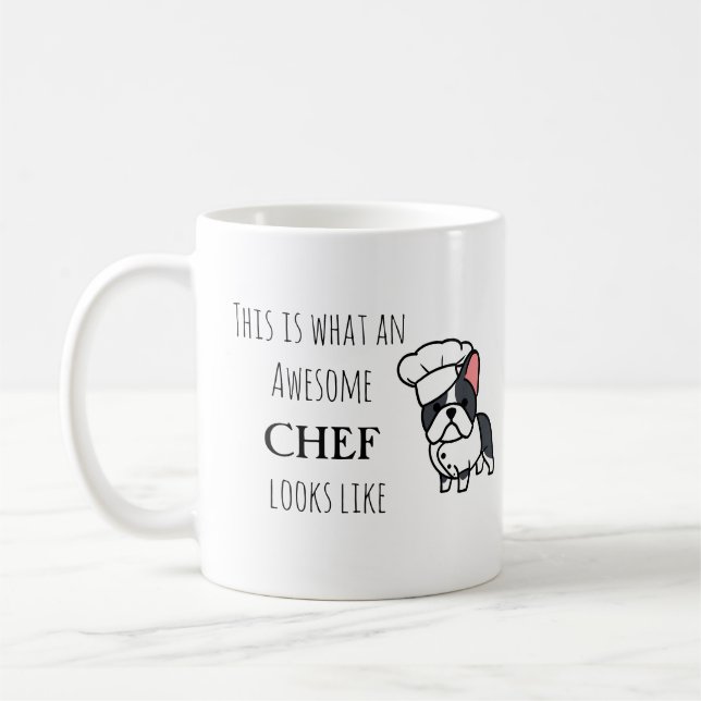 Taza De Café Fantástico chef - regalo de perro de caricatura (Izquierda)