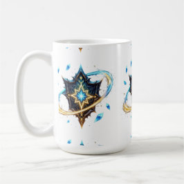 Taza De Café Fantasy Emblem with Floating Blades – Magical Ener
