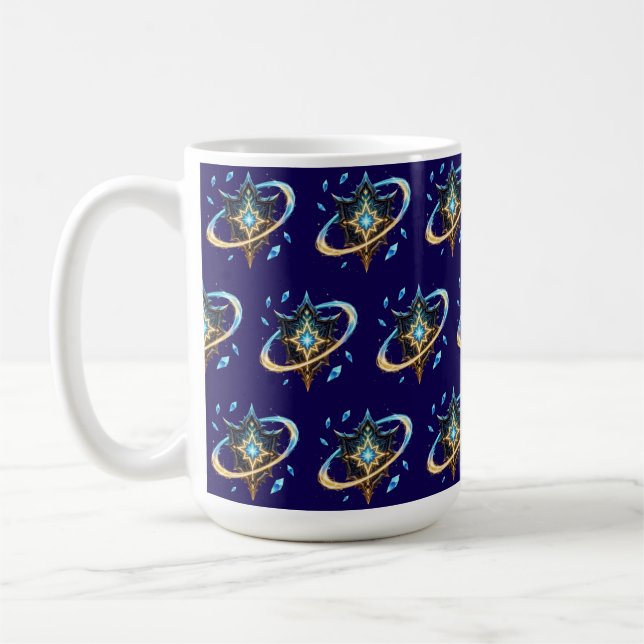 Taza De Café Fantasy Emblem with Floating Blades – Magical Ener (Izquierda)