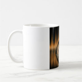 Taza De Café Fantasy Image Bronze Halfdome On Reflected Surface