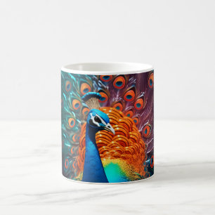 Taza De Café Fantasy Naranja Peacock