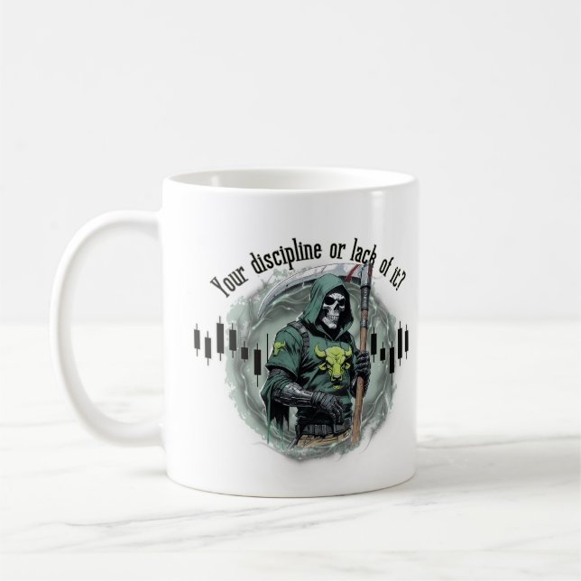 Taza De Café  Fantasy trade design | Grim Reaper |  motivation (Izquierda)