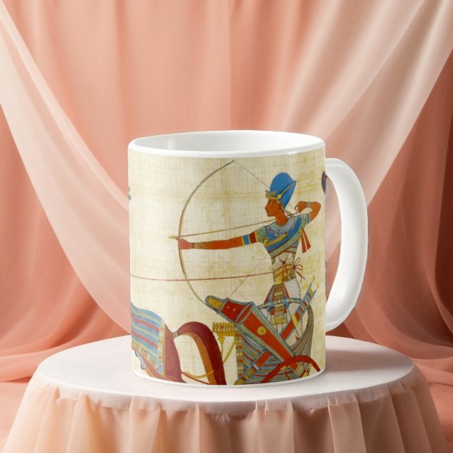 Taza De Café Faraón Ramsés II del Antiguo Egipto papiro de caba (Subido por el creador)