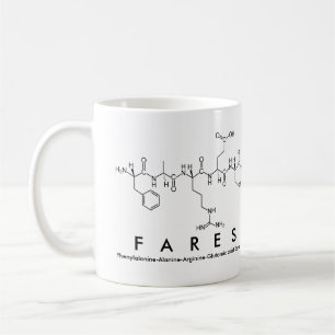 Taza De Café Fares peptido nombre mug