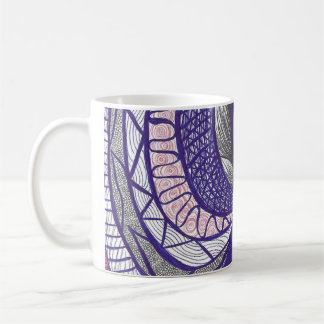 Taza De Café Farimah | Arte abstracto fluido dibujado a mano