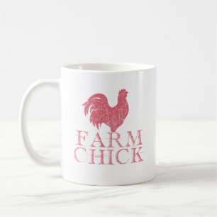 Taza De Café Farm Chick Coffee Cup - Regalo divertido para la v