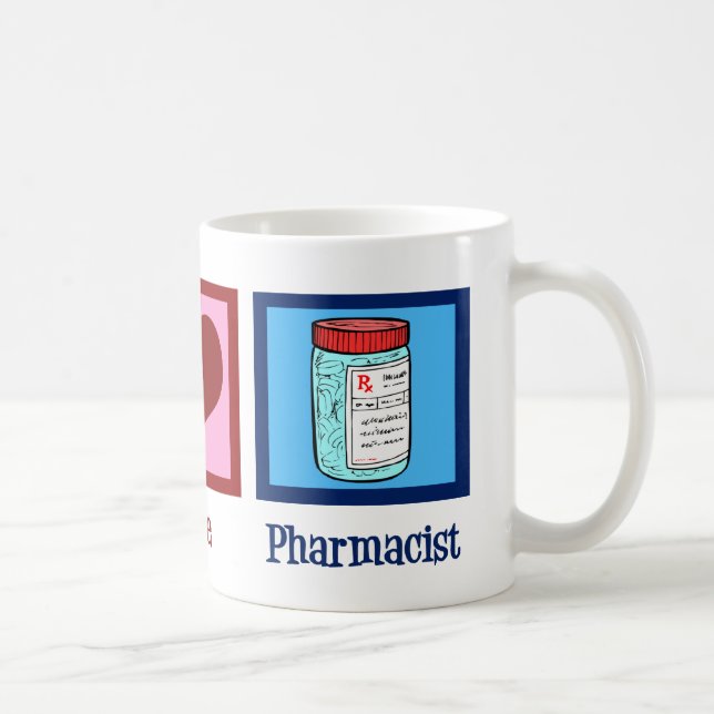 Taza De Café Farmacéutica de amor por la paz (Derecha)