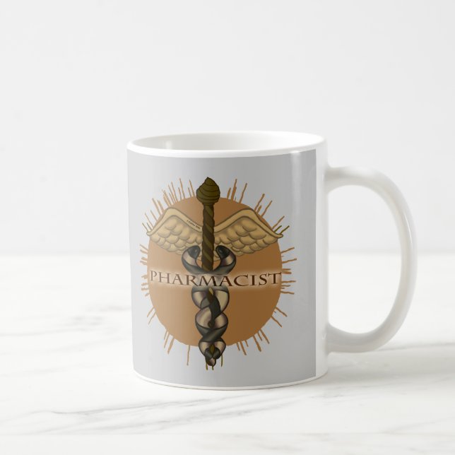 Taza De Café Farmacéutico Caduceo  (Derecha)