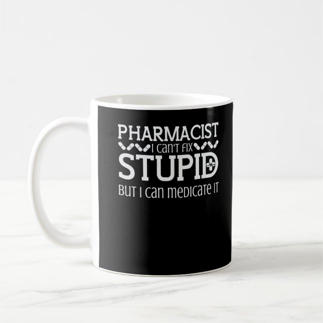 Taza De Café Farmacéutico Chiste druso Medicate Chemist (Izquierda)