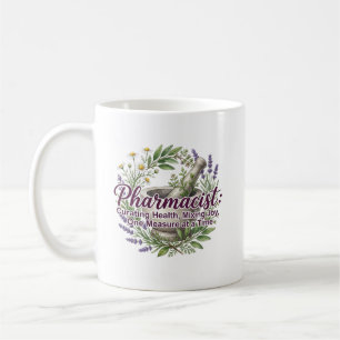 Taza De Café Farmacéutico Curando Botánica de la Botica