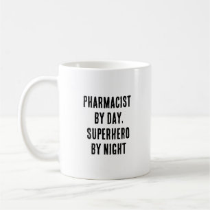 Taza De Café Farmacéutico de día, superhéroe de noche