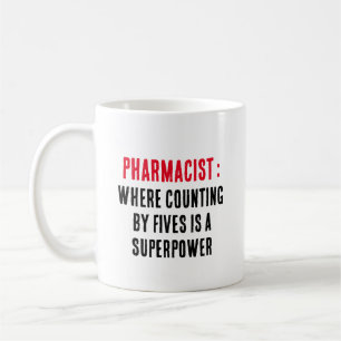 Taza De Café Farmacéutico: donde el conteo por cinco es un supe