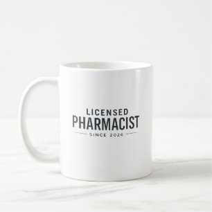 Taza De Café Farmacéutico Licenciado Desde 2026 Diseño Profesio