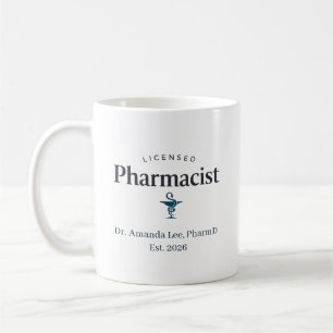 Taza De Café Farmacéutico Licenciado Personalizado