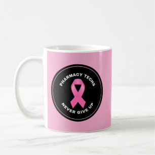 Taza De Café Farmacia de Cinta Rosa Personalizada Tech Coffee M