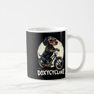 Taza De Café Farmacia de doxiciclina dachshund divertido en bic