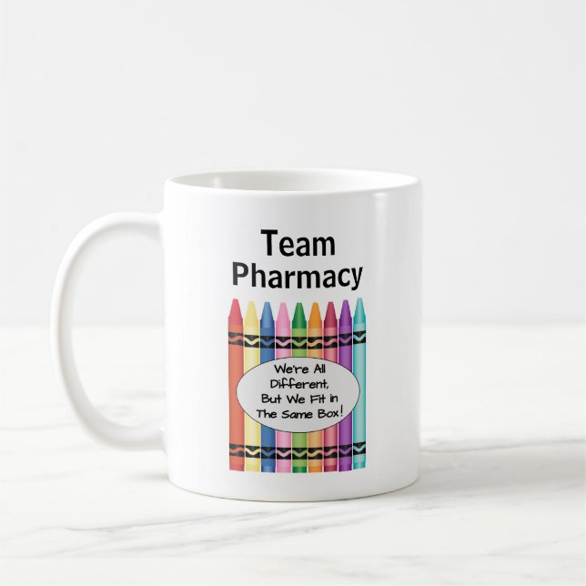 Taza De Café Farmacia de equipo personalizada (Izquierda)