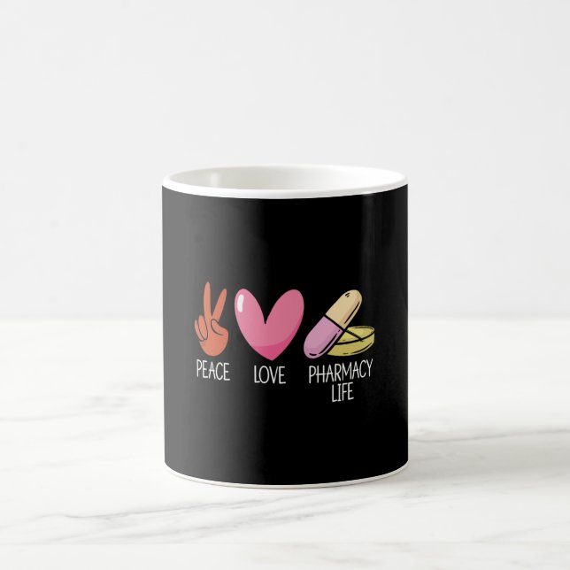 Taza De Café Farmacia de Paz Amor Vida Farmacia Farmacéutica Fa (Centro)