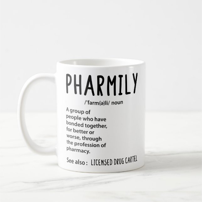 Taza De Café Farmacia poco graciosa para el técnico de farmacia (Izquierda)