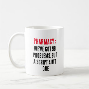 Taza De Café Farmacia: Tenemos 99 problemas, pero un guión.