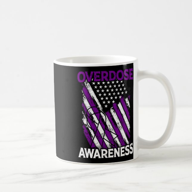 Taza De Café Fármacos Patrióticos Bandera De Ee.Uu. Sobredosis  (Derecha)
