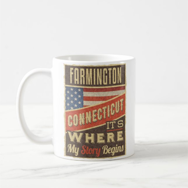 Taza De Café Farmington Connecticut (Izquierda)