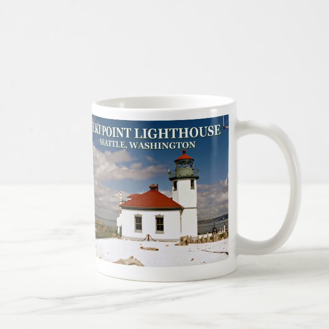 Taza De Café Faro Alki Point, Seattle Washington Mug (Derecha)