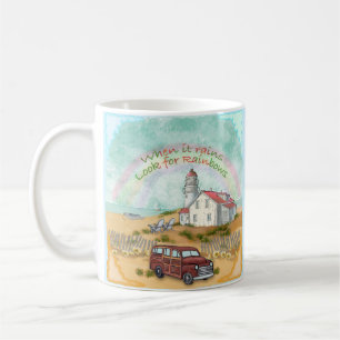 Taza De Café Faro Arcoíris de Playa