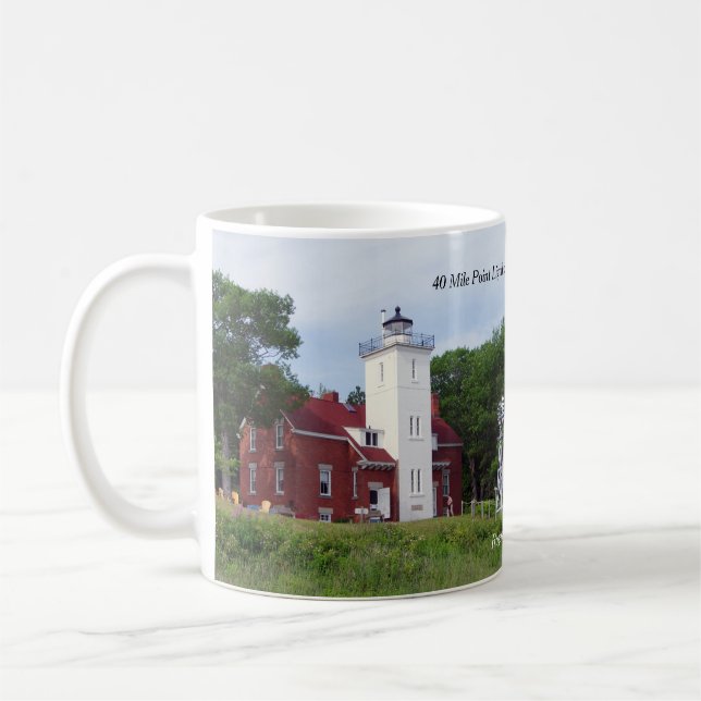 Taza De Café Faro de 40 Mile Point 2 pict. mug (Izquierda)