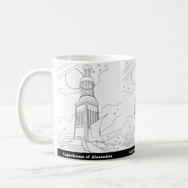 Taza De Café Faro de Alejandría Mug (Izquierda)