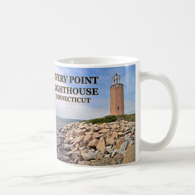 Taza De Café Faro de Avery Point, Connecticut (Derecha)