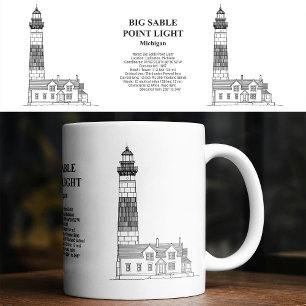 Taza De Café Faro de Big Sable Point - Míchigan - BD