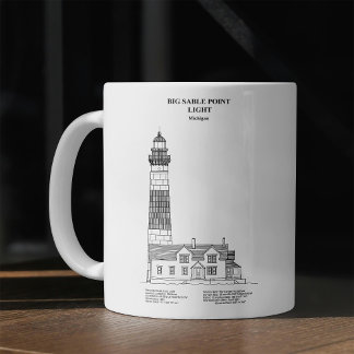 Taza De Café Faro de Big Sable Point - Míchigan - BD