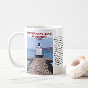 Taza De Café Faro de borde de punto de primavera, Maine Mug